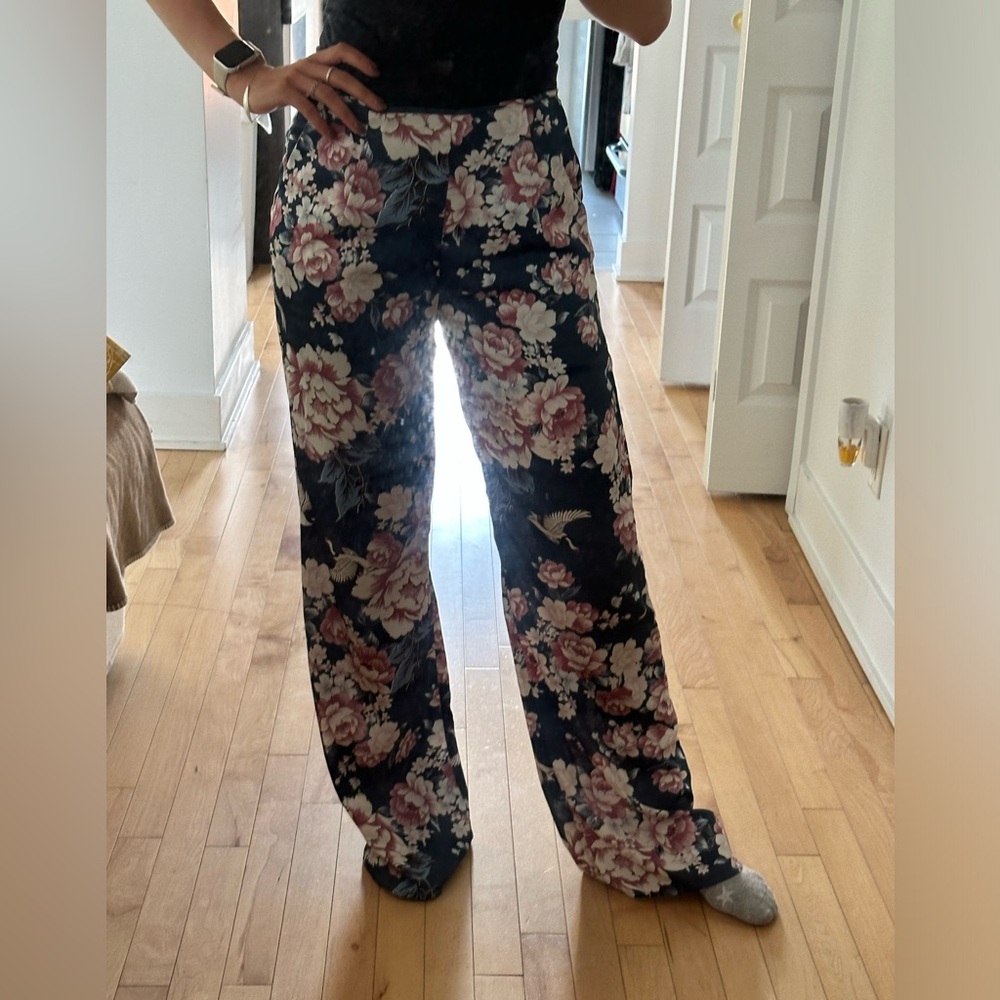 Silk Summer Print Pants